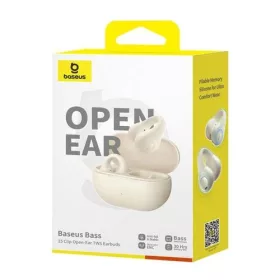   Baseus fülhallgató Bluetooth Bass 15 Clip vezeték nélküli fejhallgató BT 5.4 (fehér)