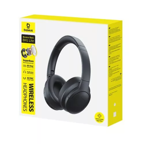 Baseus BH1 Lite Bluetooth vezeték nélküli fülhallgató BT 6.0 (fekete)