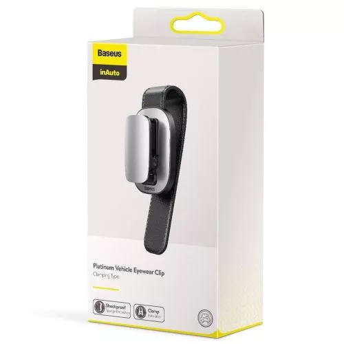 Baseus Car Tool Platinum Vehicle eyewear clip (Clamping type) (ezüst)