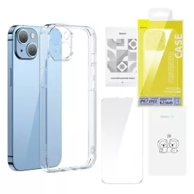   Baseus SuperCeramic iPhone 14 Plus Átlátszó üvegtok és üvegfólia