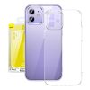 Baseus Crystal iPhone 12 Átlátszó tok és üvegfólia