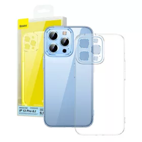   Baseus Crystal iPhone 13 Pro telefontok (átlátszó) + edzett üvegfólia + tisztító készlet