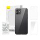 Baseus Crystal Series tok iPhone 12 (átlátszó), edzett üvegfólia + tisztító készlet