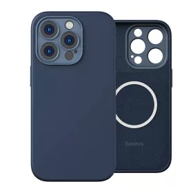   Baseus Liquid Silica iPhone 14 Pro Mágneses tok és üvegfólia (kék)