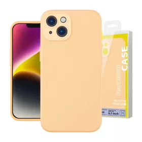   Baseus Liquid Silica iPhone 14 Plus Tok, üvegfólia és tisztító készlet (sárga)
