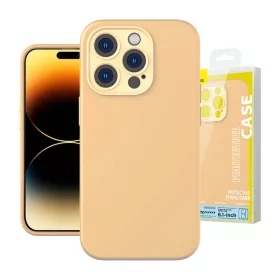   Baseus Liquid Silica iPhone 14 Pro Tok, üvegfólia és tisztító készlet (sárga)