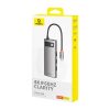 Baseus Gleam 7 az 1-ben Hub, USB-C 1x HDMI4K 60Hz + 3x USB3.0 + 1x PD + 1x SD/TF (szürke)