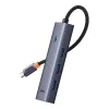 Baseus UltraJoy 5 portos USB-C hub/adapter - 4x USB 3.0, PD - szürke