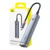 Baseus Ultra Joy Series 5 az 1-ben USB-C hub/adapter - HDMI, 2x USB 3.0, PD, RJ45 - szürke