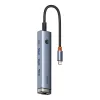 Baseus Ultra Joy Series 5 az 1-ben USB-C hub/adapter - HDMI, 2x USB 3.0, PD, RJ45 - szürke