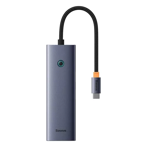 Baseus UltraJoy 6 az 1-ben USB-C hub/adapter - HDMI, 3x USB 3.0, PD, RJ45 - szürke