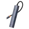 Baseus UltraJoy 6 az 1-ben USB-C hub/adapter - HDMI, 3x USB 3.0, PD, RJ45 - szürke