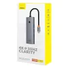 Baseus UltraJoy 6 az 1-ben USB-C hub/adapter - HDMI, 3x USB 3.0, PD, RJ45 - szürke