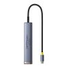 Baseus UltraJoy 7 az 1-ben USB-C HDMI +2xUSB3.0+PD+SD/TF+3.5mm Hub (szürke)