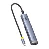 Baseus UltraJoy 7 az 1-ben USB-C HDMI +2xUSB3.0+PD+SD/TF+3.5mm Hub (szürke)