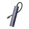 Baseus UltraJoy 7 portos USB-C hub/adapter - HDMI, 2x USB 3.0, PD, RJ45, SD/TF - szürke