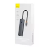 Baseus UltraJoy 7 portos USB-C hub/adapter - HDMI, 2x USB 3.0, PD, RJ45, SD/TF - szürke