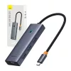 Baseus UltraJoy 5 az 1-ben USB-C hub/adapter - HDMI, 4x USB 3.0 - szürke