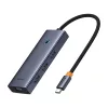 Baseus UltraJoy 5 az 1-ben USB-C hub/adapter - HDMI, 4x USB 3.0 - szürke