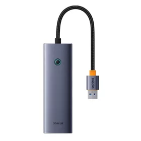   Baseus UltraJoy 4 az 1-ben USB-C hub/adapter - USB 3.0, RJ45 - űrszürke