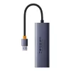 Baseus UltraJoy 4 az 1-ben USB-C hub/adapter - USB 3.0, RJ45 - űrszürke