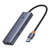 Baseus UltraJoy 4 az 1-ben USB-C hub/adapter - USB 3.0, RJ45 - űrszürke