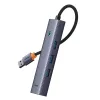 Baseus UltraJoy 4 az 1-ben USB-C hub/adapter - USB 3.0, RJ45 - űrszürke