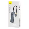 Baseus UltraJoy 4 az 1-ben USB-C hub/adapter - USB 3.0, RJ45 - űrszürke