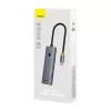 Baseus UltraJoy 4 az 1-ben USB-C hub/adapter - USB 3.0 - szürke