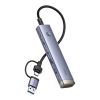 Baseus UltraJoy 4 az 1-ben hub USB-A&USB-C 4xUSB3.0+USB-C (szürke)