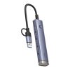 Baseus UltraJoy 4 az 1-ben hub USB-A&USB-C 4xUSB3.0+USB-C (szürke)
