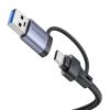 Baseus UltraJoy 4 az 1-ben hub USB-A&USB-C 4xUSB3.0+USB-C (szürke)