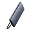 Baseus PortalJoy 13-in-1 Hub USB-C HDMI+DP+VGA+C+USB+PD+RJ45+SD/TF+3.5mm (szürke)