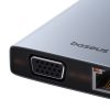 Baseus PortalJoy 13-in-1 Hub USB-C HDMI+DP+VGA+C+USB+PD+RJ45+SD/TF+3.5mm (szürke)