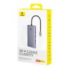 Baseus PortalJoy 13-in-1 Hub USB-C HDMI+DP+VGA+C+USB+PD+RJ45+SD/TF+3.5mm (szürke)
