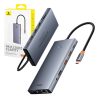 Baseus PortalJoy 13-in-1 Hub USB-C HDMI+DP+VGA+C+USB+PD+RJ45+SD/TF+3.5mm (szürke)