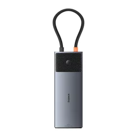   Baseus Adapter Hub 10 az 1-ben USB-C - 2x HDMI, USB-C, 3xUSB-A, RJ45, SD/TF, PD (szürke)