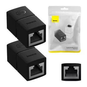   Baseus AirJoy Series RJ-45 internetkábel-csatlakozó 2 db (fekete)