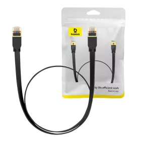 Baseus Cat 7 UTP Ethernet RJ45 lapos kábel, 0,5m (fekete)