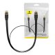 Baseus Cat 7 UTP Ethernet RJ45 lapos kábel, 0,5m (fekete)