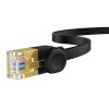 Baseus Cat 7 UTP Ethernet RJ45 lapos kábel, 1m (fekete)