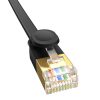 Baseus Cat 7 UTP Ethernet RJ45 lapos kábel, 1m (fekete)