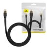 Baseus Cat 7 UTP Ethernet RJ45 lapos kábel, 5m (fekete)