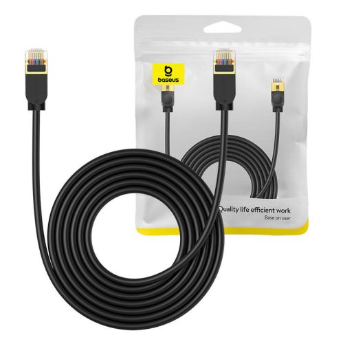 Baseus Cat 7 10Gb Ethernet RJ45 kábel 5m (Fekete)