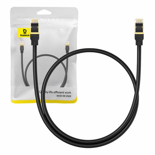 Baseus Hálózati kábel Cat.8, Ethernet RJ45, 40Gbps, 0,5m (fekete)
