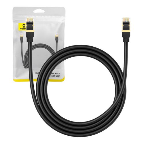 Baseus Hálózati kábel Cat.8, Ethernet RJ45, 40Gbps, 1,5m (fekete)