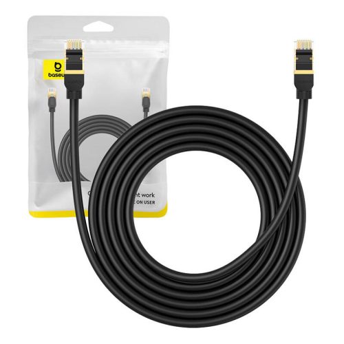 Baseus Hálózati kábel Cat.8, Ethernet RJ45, 40Gbps, 3m (fekete)