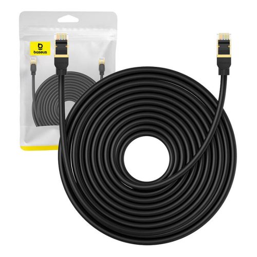 Baseus Hálózati kábel Cat.8, Ethernet RJ45, 40Gbps, 15m (fekete)