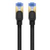 Baseus fonott hálózati kábel Cat.7, Ethernet RJ45, 10Gbps, 0,5m (fekete)