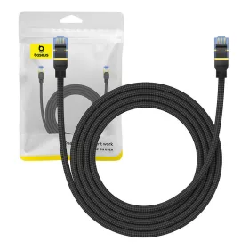   Baseus fonott hálózati kábel Cat.7, Ethernet RJ45, 10Gbps, 2m (fekete)